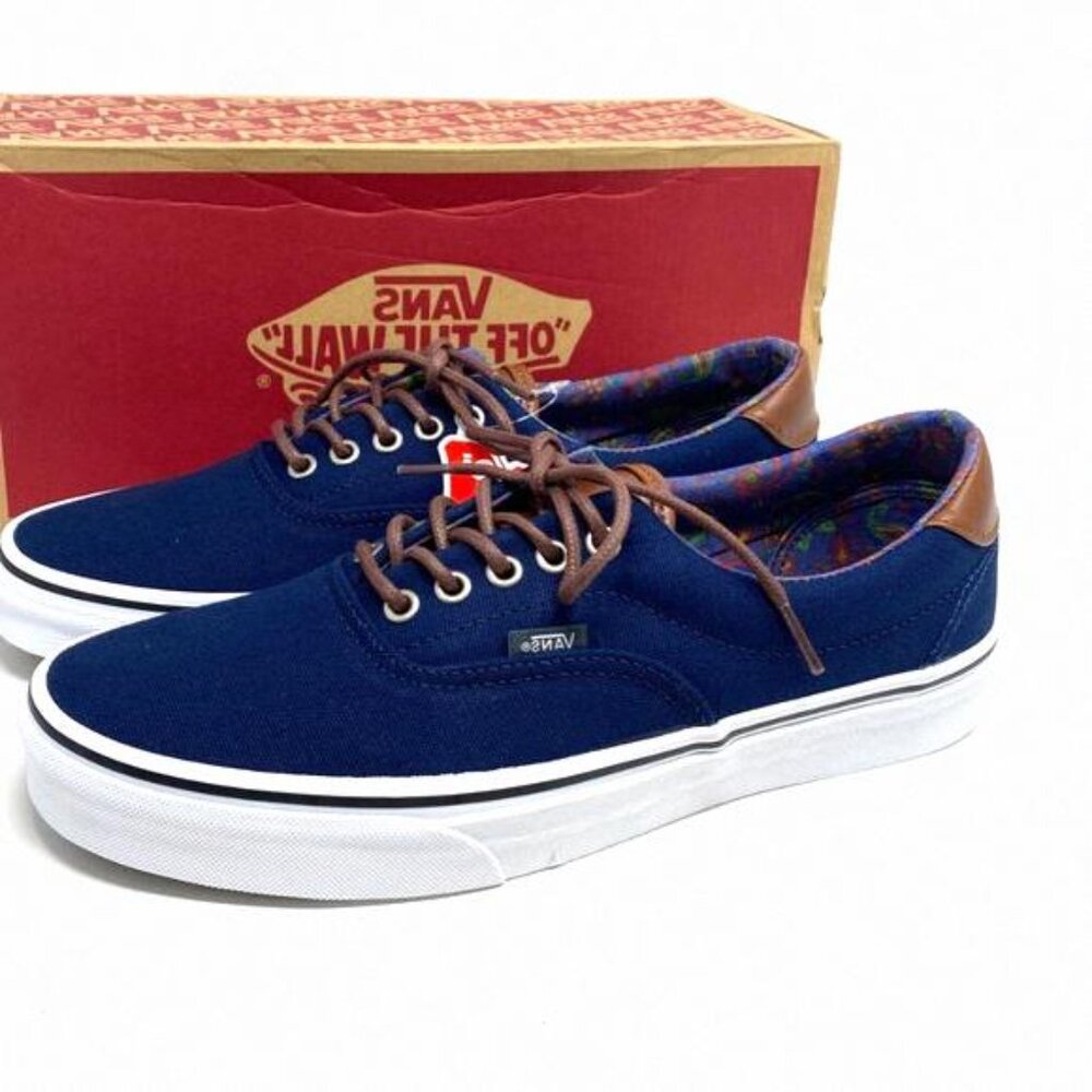Vans Shoes Men's Size Era 59 C&L Dress Blue Canvas VN000UC6DCU Top Low Skate - Picture 8 of 12